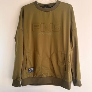Ping Olive Men's Crewneck Long Sleeve Pockets Pullover Golf Phoenix Mens Large